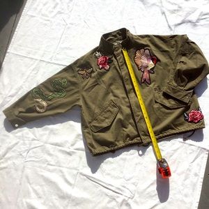 H&M patched jacket